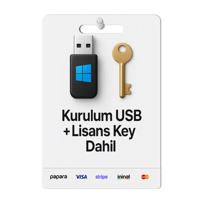 Kurulum USB Bellek + Dijital Lisans Key | Windows 11 / Office 2024 / Office 365 - Uygun Lisans Hizmeti - KeySofti