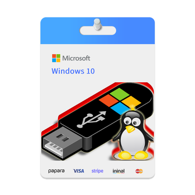Windows 10 Kurulum Dosyalı USB Bellek (Lisans Anahtarı Hediyeli) - Uygun Lisans Hizmeti - KeySofti
